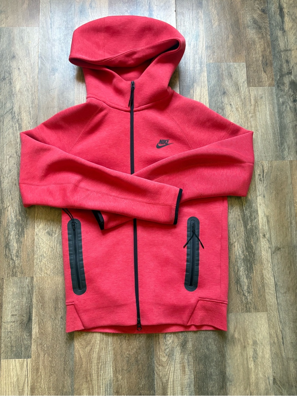 Nike Red Hooded Full-Zip Performance Jacket